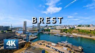 [4K]️Brest, Western City Center Sunny Walk 2023 (France) | HDR 60fps