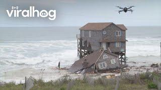 Oceanfront Home Collapses in North Carolina || ViralHog