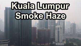 Haze in Kuala Lumpur (KL) Malaysia. Smoke from Indonesian forest fires