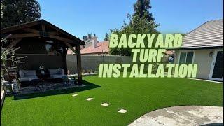 FULL VIDEO: Backyard turf installation from start to finish | Bakersfield | O.W.O Landscaping