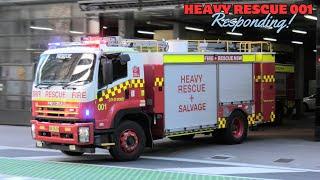 FRNSW | Heavy Rescue 001 - Code 1 Turnout to Lift Rescue in Redfern