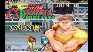 [CPS1]Cadillacs & Dinosaurs Arcade - Mess O'Bradovich Hardest No Death Playthrough