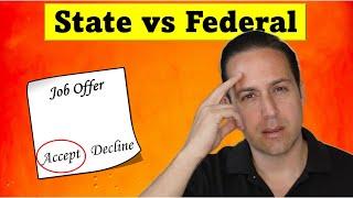 State vs Federal Government Job