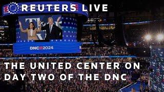 LIVE: View of the United Center on second day of DNC