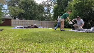 Time to Swim! Timelapse of putting together our Coleman pool