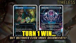 Show & Tell, Now Even More Broken With Chrome Mox... | Timeless BO3 Ranked | MTG Arena