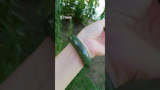 57mm Natural Jade Bangle 天然翡翠玉手镯 (Z483)