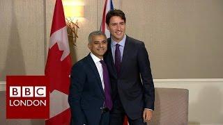 Sadiq Khan meets Justin Trudeau in Montreal – BBC London News