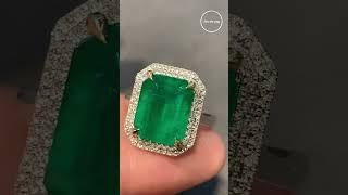 Jewelryay-New arrivals.6.37ct Natural Emerald Ring Vivid Green #ring #vintage #investment #trending