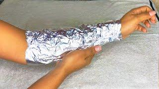 Wrap aluminum foil around your arms and you'll thank me forever