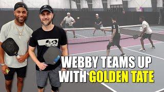 Webby and Golden Tate Team Up For a Game At Wolverine Pickleball