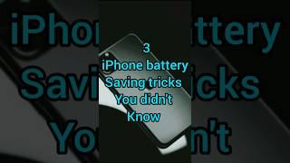 3 IPhone battery Saving tricks you didn't know ️‍.#techshorts #smartphone