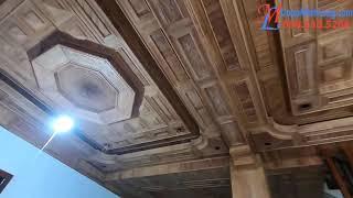 Đẳng cấp trần gỗ gõ đỏ cho nhà đẹp, trần gỗ nhà anh Khải - Thanh Oai- Hà Nội, trần gỗ Minh Long
