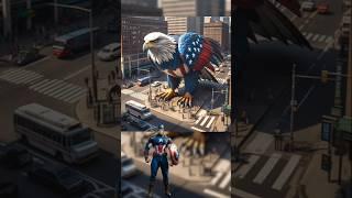Superheroes but giant eagle marvel & DC-all characters#ai#marvel#captainamerica#superman#shortfeed