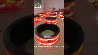 LED circular screen made of LED soft module #ledmodules #ledscreen