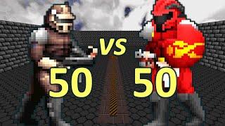 50 Rebels vs 50 Acolytes - Monster Infighting - Strife Retro Battles