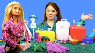 Spielspaß mit Barbie und Irene. Barbies Flohmarkt. Puppen Video auf Deutsch