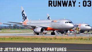 2 Jetstar A320-200 Departures RW03 Busselton-Sydney, Melbourne