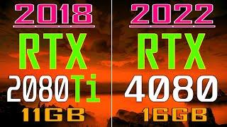 RTX 2080Ti (2018) vs RTX 4080 (2022) // PC GAMES BENCHMARK TEST //