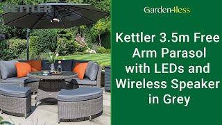 Kettler 3.5m Parasol LED Lights and Speaker - Make it Monday!