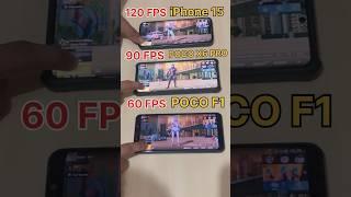 iPHONE 15 PRO Vs POCO X6 PROVs POCO F1-PUBG TEST #pocox6pro #pubg #shorts #iphone