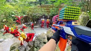 Nerf War | Water Park & Spa Battle 32(Nerf First Person Shooter)