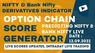 #nifty50 & #banknifty Derivatives Indicators Scores 12.09.2022, Indicators for Futures & Options