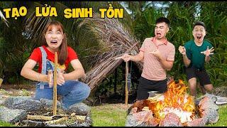 Gấu Đỏ TV - Thử Thách Tạo Lửa Sinh Tồn - Ai Là Người Sinh tồn Giỏi Nhất ?