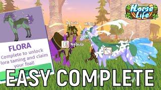 Flora Quests on EASY! Horse Life roblox