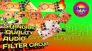 DIY How to make circuit diagram| standard quality audio filter