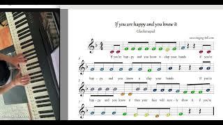 "If you're happy and you know it,clap your hands" piano mini lesson #piano #tutorial