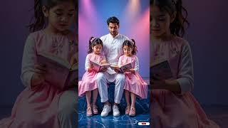 Magical AI Stylish Dad with Twin Babies | beautiful journey of life ️