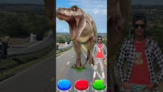 pink, yellow, and, bule, button tiger wofi Gorilla jump on button#vfx #kids #trending #shorts