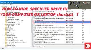 How to hide drives in windows 10|7/ 8.1? |shortcut  method| hide partition|