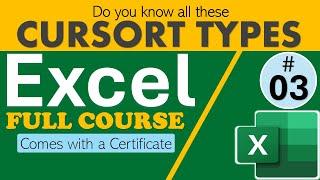 Lesson #3 || Understanding the different Cursor Shapes in Excel || Full Excel Course