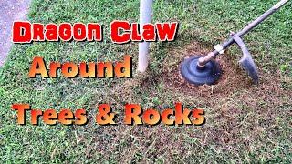 Dragon Claw Grass Remover Trimmer Head- Using around Trees & Rocks w/ RYOBI 40V Cordless Trimmer