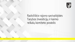 2024-11-13 Investicijų ir kaimo reikalų komiteto posėdis