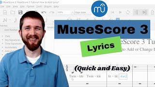 How to Change Lyrics in MuseScore 3, Add Delete Enter Music Lyrics MuseScore 2020