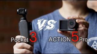 大疆Action 5 Pro 与 Pocket 3怎么选 ？旅行运动相机 画质｜收音｜电池续航｜Vlog附件实测