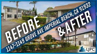 BEFORE & AFTER || 1147-1149 Grove Ave Imperial Beach, CA - 6 UNITS