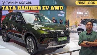 Tata Harrier EV AWD is here! Production ready 2024 Electric Harrier showcased @ Bharat Mobility Show