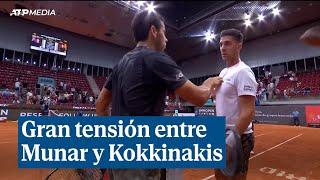 La gran tensión entre el español Munar y el australiano Kokkinakis: "¡No me digas que me calle!"