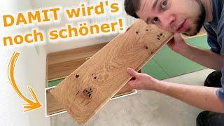 Parkett verlegen: Landhausdiele Klickparkett schwimmend selbst verlegen  - im wilden Verband