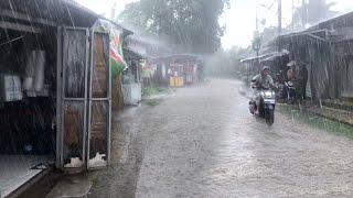 White Storm Rain, Creating a Rainstorm Make refreshing hypnotized sleep ️  #asmr Goms Rain Village
