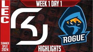 SK vs RGE Highlights | LEC W1D1 Summer 2024 | SK Gaming vs Rogue Week 1 Day 1