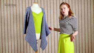 Ladies Cardigan With Draped Front Knitting Pattern (The Knitting Network WLD074)