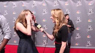 AfterBuzz TV The Voice Top 10 Red Carpet Interview with Caroline Pennell