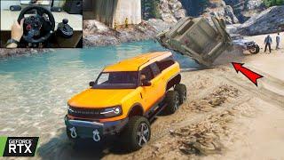 GTA 5 - Ford Bronco 6x6 Towing the Accident Military Truck under the Bridge