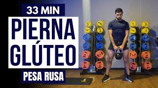 Rutina Pierna y glúteos con kettlebell en casa  Ejercicios con pesa rusa para tren inferior