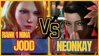 Tekken 8 - Jodd (Rank 1 Nina) vs NeonKay (Azucena) - High Level Match T8